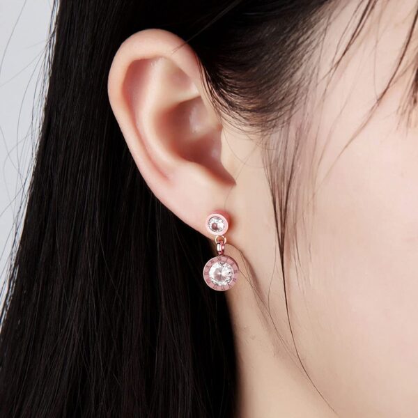 Yellow Chimes Crystal Earrings for Women Western Style Rose Gold – YellowChimes