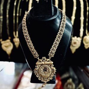 Traditional Rani Haar with Antique Gold Finish