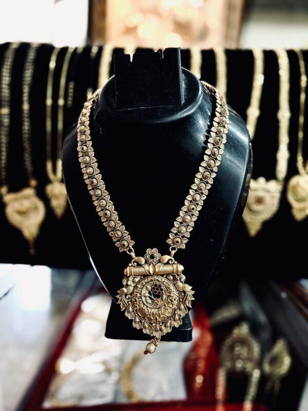 Traditional Rani Haar with Antique Gold Finish