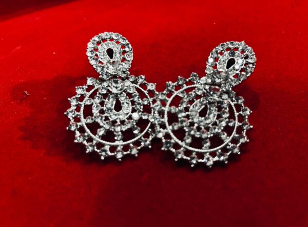 Women Silver-Plated Chadbali Earrings
